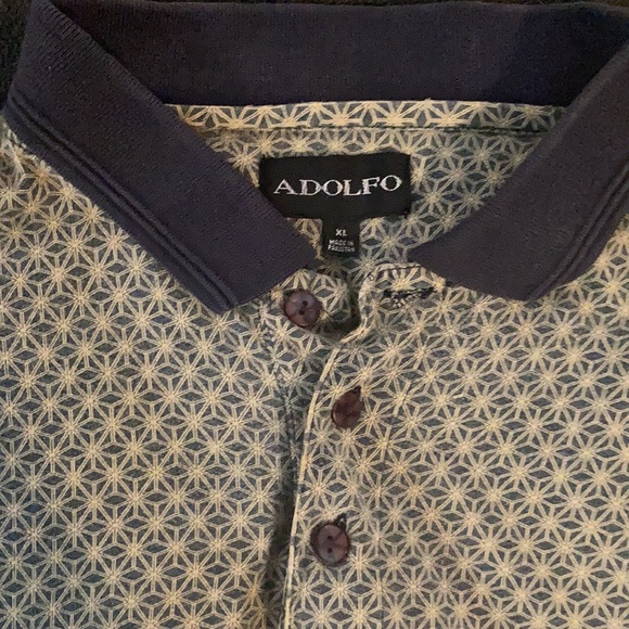 Adolfo polo geometric pattern men’s size xl - Picture 3 of 3